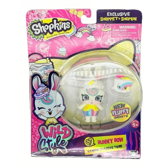 Shopkins Other - Shopkins Wild Style Bunny Bow Rainbow Chasers Tribe Fluffy Shoppet NEW Sealed